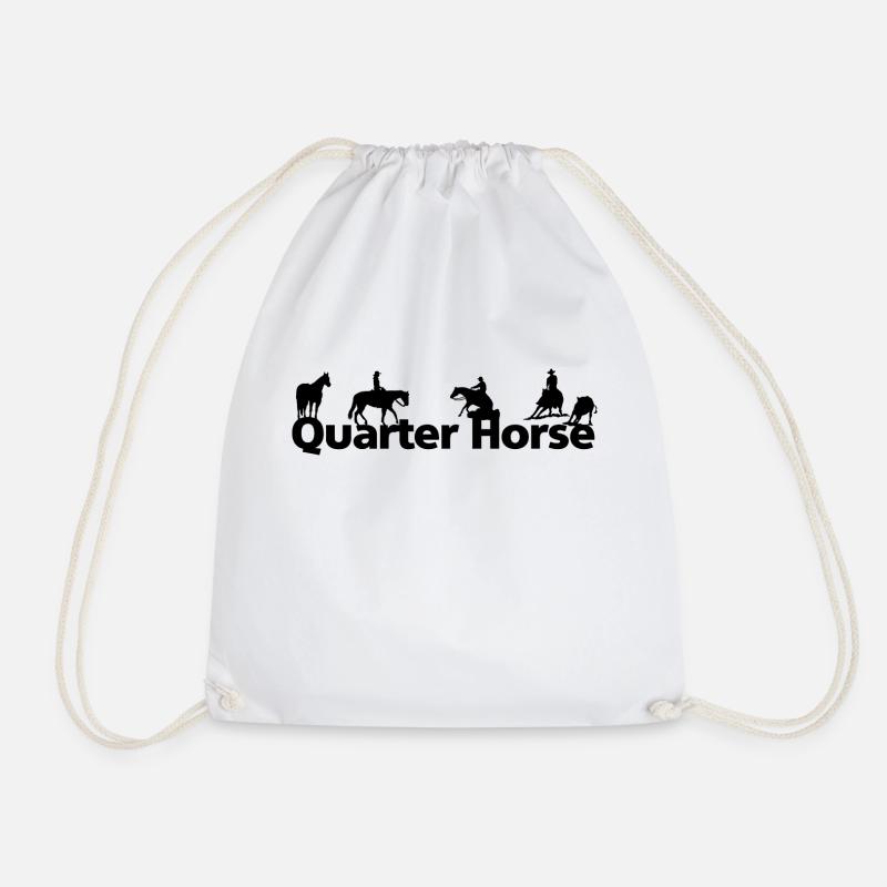 quarter horse silhouetten - Turnbeutel - Weiß