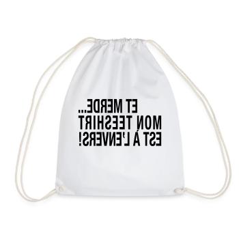 Mon Tee est à l'envers... - Sac de sport léger - blanc - Devant