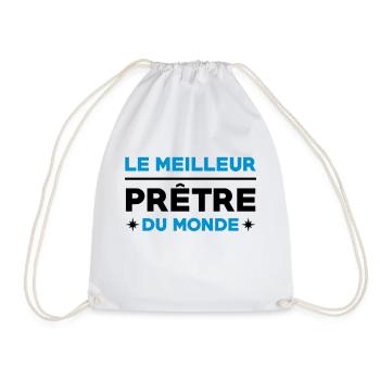 Prêtre / Pretre / Curé / Catho / Catholique - Sac de sport léger - blanc - Devant