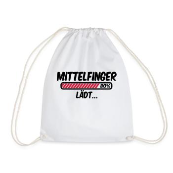 Mittelfinger lädt - Turnbeutel - Weiß - Vorne