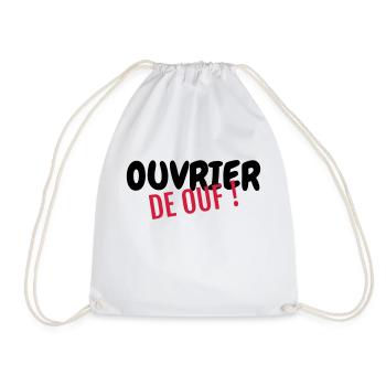 manoeuvre / chantier / bâtiment / ouvrier - Sac de sport léger - blanc - Devant