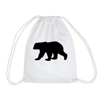 bear silhouette - Turnbeutel - Weiß - Vorne
