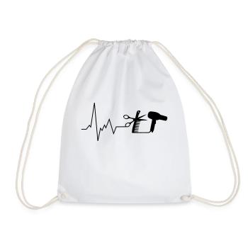 pulsation du cœur coiffeur - Sac de sport léger - blanc - Devant