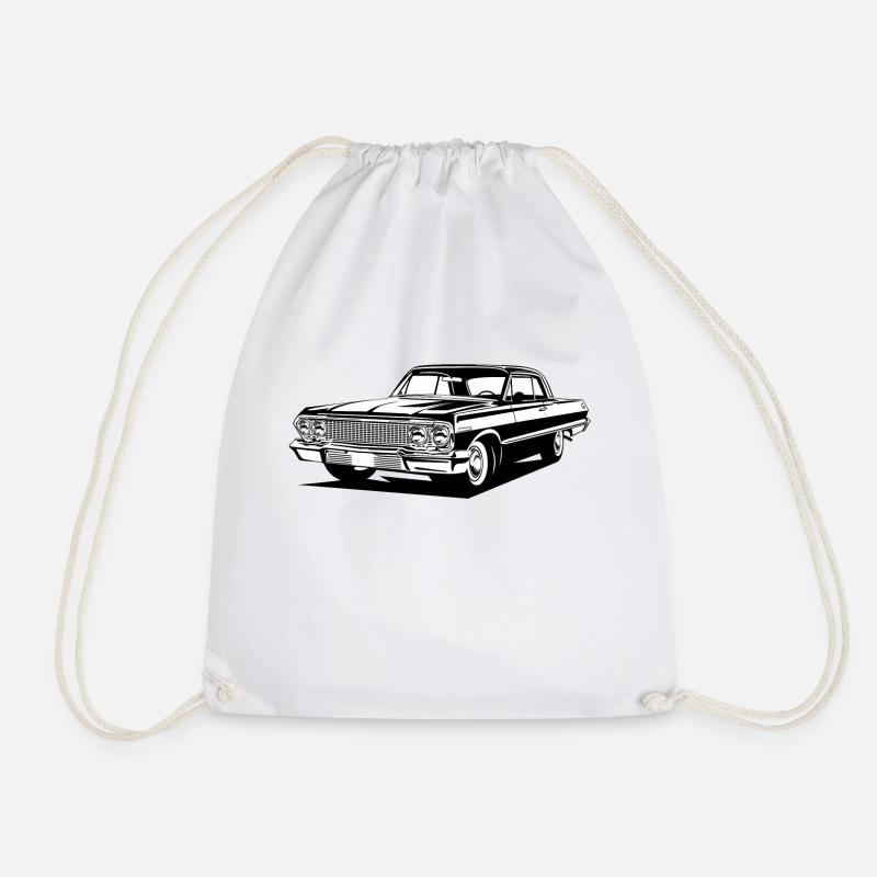 Classic Car169 - Drawstring Bag - white