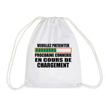Connerie chargement cadeau humour - Sac de sport léger - blanc - Devant