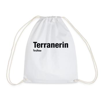 Terranerin schwarz - Turnbeutel - Weiß - Vorne