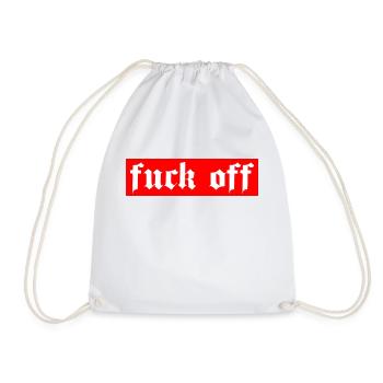 Fuck off - Drawstring Bag - white - Front