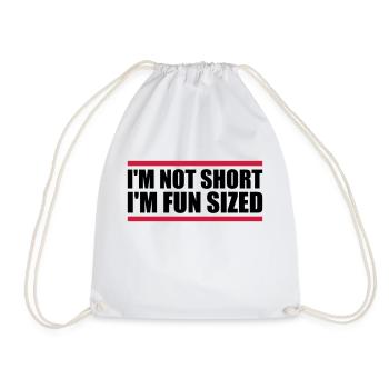 Not short fun sized - Drawstring Bag - white - Front