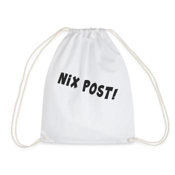 post postbote flaschenpost "nix post" - Turnbeutel - Weiß - Vorne