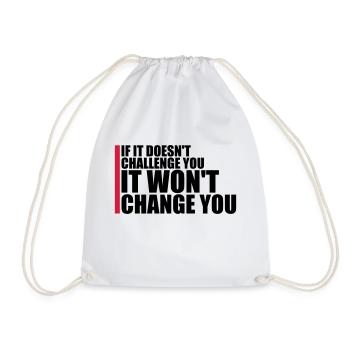 Séance d’entraînement Fitness Motivation Citation - Sac de sport léger - blanc - Devant