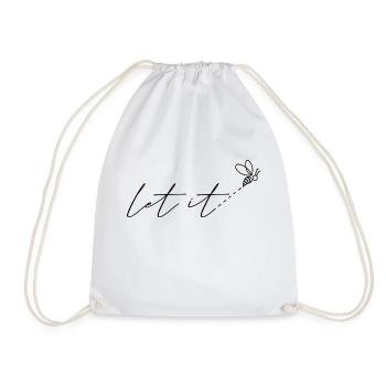 let it bee Bee Beekeeper Beekeeper Beekeeping Honey - Drawstring Bag - white - Front