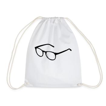 Glasses - Image - Drawstring Bag - white - Front