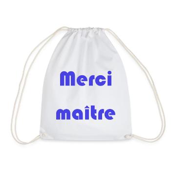 MAÎTRE. MERCI. MERCI MAÎTRE. MAITRE. CADEAU MAÎTRE - Sac de sport léger - blanc - Devant
