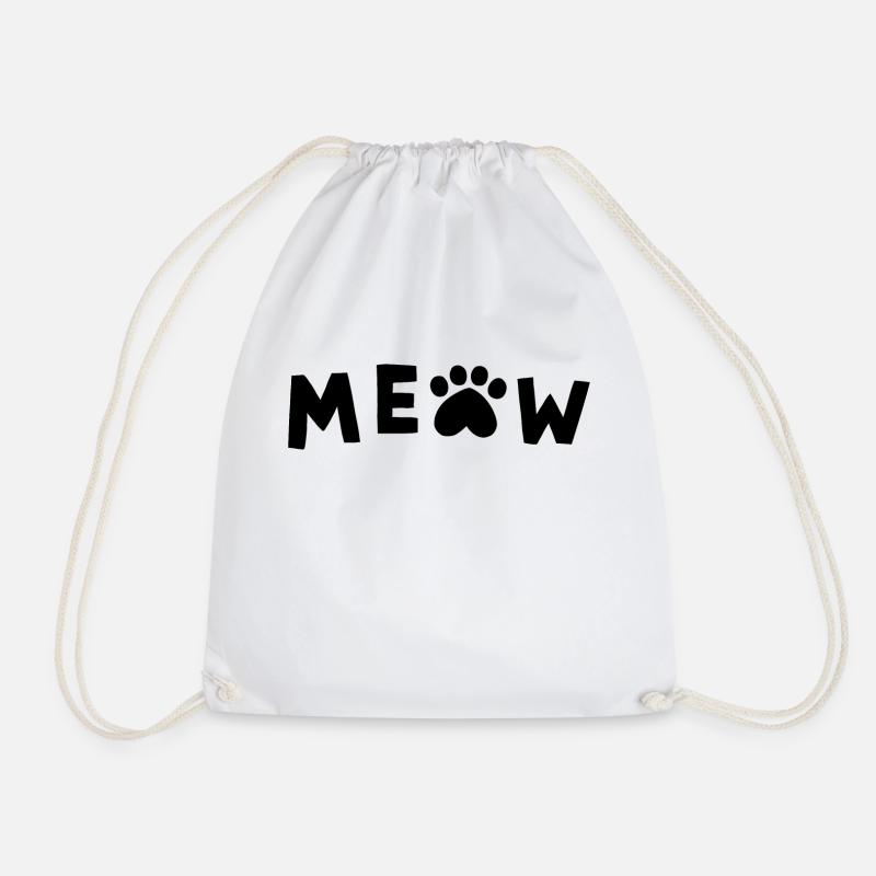 Miau - Turnbeutel - Weiß