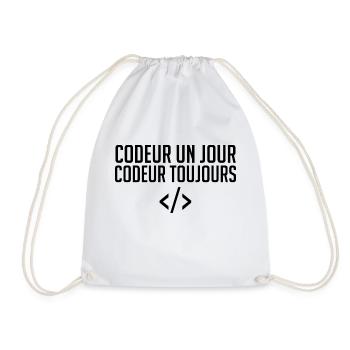 Codeur Un Jour, Codeur Toujours - Sac de sport léger - blanc - Devant
