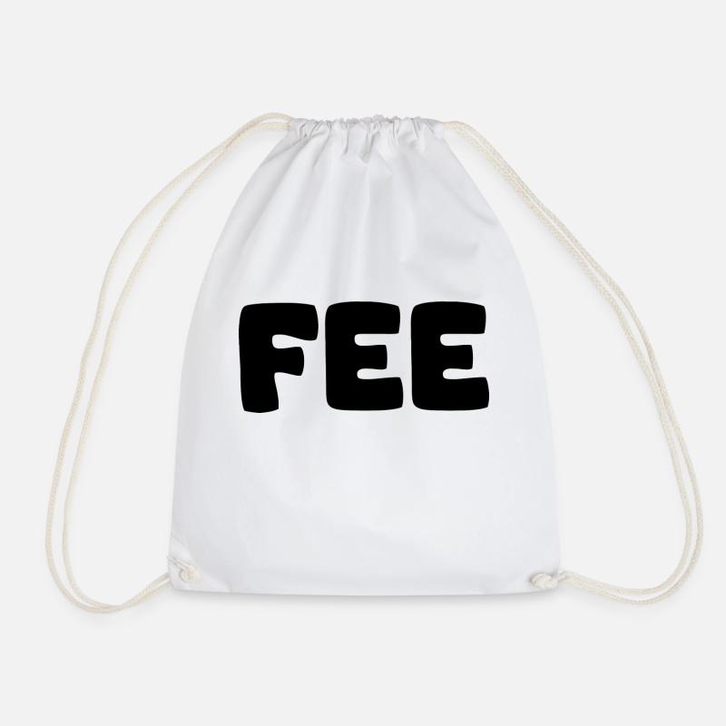 Name - Feee - Drawstring Bag - white