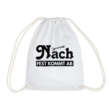 Nach Fest kommt ab! Lustiges Autoliebhaber Design - Turnbeutel - Weiß - Vorne