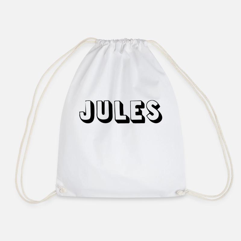 Name - Jules - Turnbeutel - Weiß