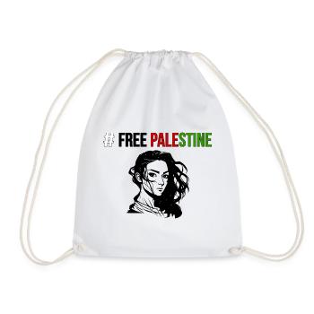 FREE PALESTINE - Proud people - Drawstring Bag - white - Front