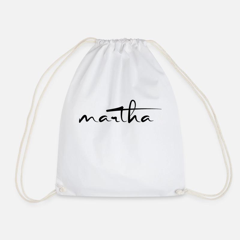 Martha Unterschrift - Turnbeutel - Weiß