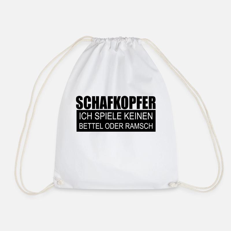 Schafkoper - Bavarian card game - Drawstring Bag - white