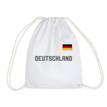 Germany jersey look with flag flag on chest - Drawstring Bag - white - Front