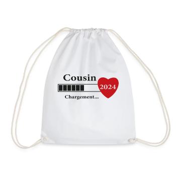 cousine - futur cousine chargement - Sac de sport léger - blanc - Devant