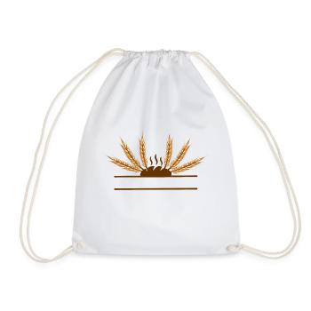 Grain with Bread - Drawstring Bag - white - Front