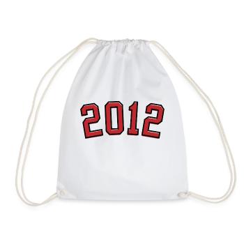 Year of birth sport 2012 - Drawstring Bag - white - Front