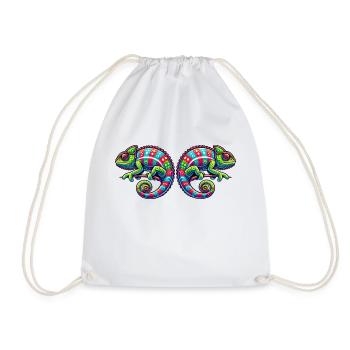 Chameleon - Drawstring Bag - white - Front