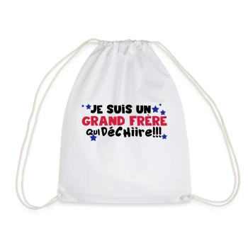 je suis un grand frère qui déchire - Sac de sport léger - blanc - Devant