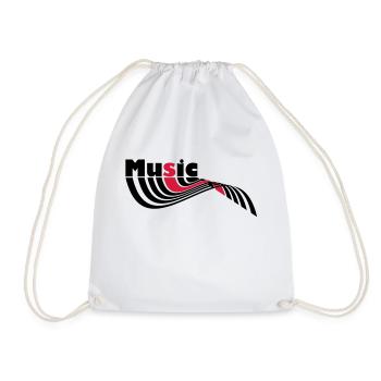 musique - Sac de sport léger - blanc - Devant
