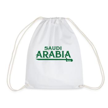 Saudi Arabien Fußball Geschenk Fan Weltmeister - Turnbeutel - Weiß - Vorne