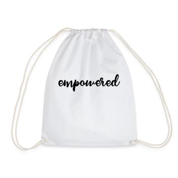 Empowered - Drawstring Bag - white - Front