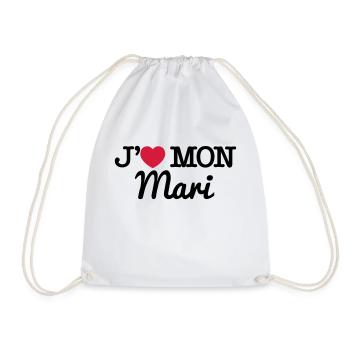J'aime mon mari - Sac de sport léger - blanc - Devant