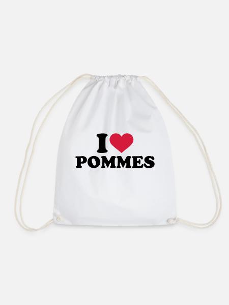 Pommes - Turnbeutel - Weiß