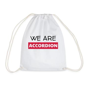 Accordion - Accordionist - Accordéon - Music - Drawstring Bag - white - Front