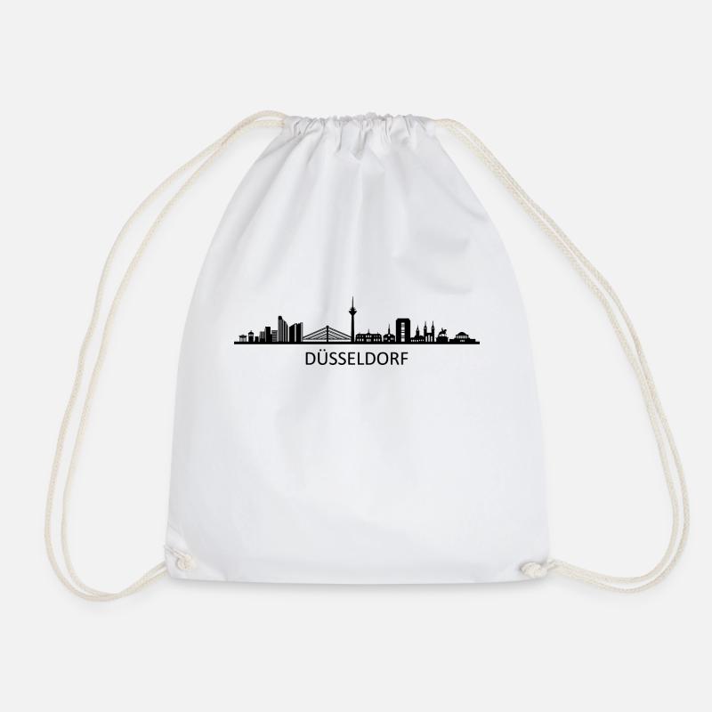Skyline - Düsseldorf - Turnbeutel - Weiß