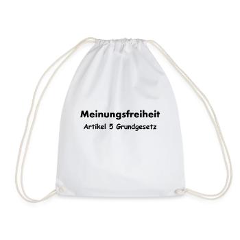 Meinungsfreiheit, Politik, Menschenrecht, Corona - Turnbeutel - Weiß - Vorne