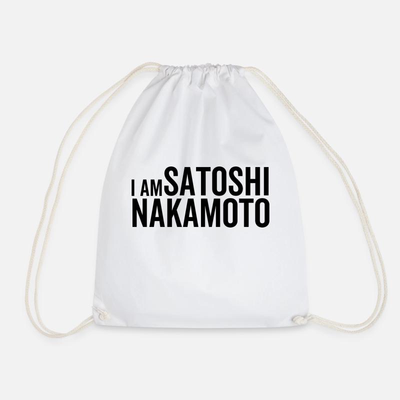 Ich bin Satoshi Nakamoto - Turnbeutel - Weiß