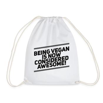 Being Vegan Is Now Considered Awesome! - Turnbeutel - Weiß - Vorne
