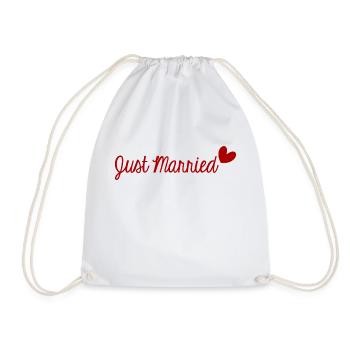 GERADE VERHEIRATET. ES LEBE DIE MARYS. JUNGGESELLINNENABSCHIED. ST. VALENTIN - Turnbeutel - Weiß - Vorne
