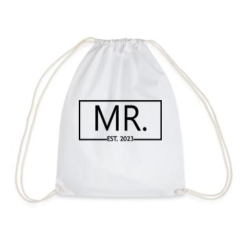 M. Est. 2023 Fiançailles pour la fête de mariage du marié - Sac de sport léger - blanc - Devant