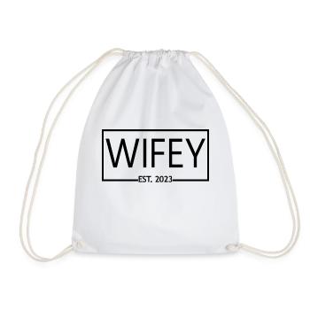 2023 Verlobung Brautdusche Hochzeit - Turnbeutel - Weiß - Vorne