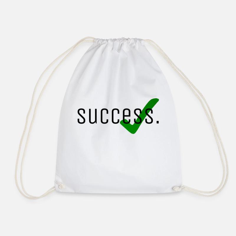 SUCCESS. - Drawstring Bag - white