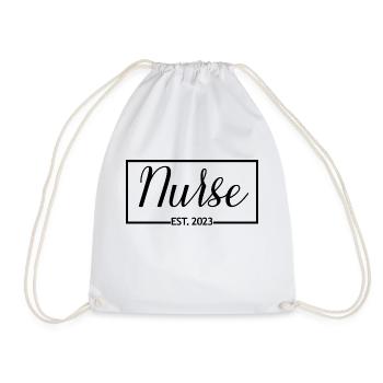 Krankenschwester Est. 2023 Graduation Nursing Student Geschenk - Turnbeutel - Weiß - Vorne