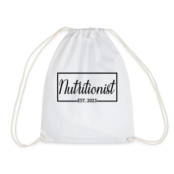 Nutritionist Est. 2023 Graduated Nutritionist Gift - Drawstring Bag - white - Front
