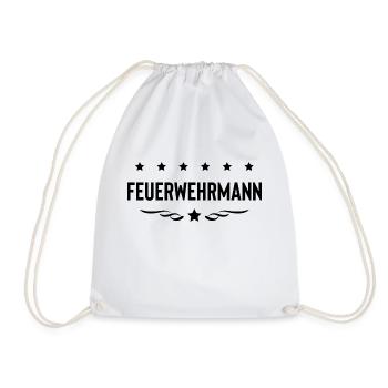 Feuerwehrmann Feuerwehr - Turnbeutel - Weiß - Vorne