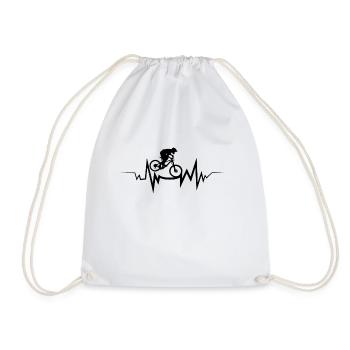 Battements de cœur VTT - Sac de sport léger - blanc - Devant