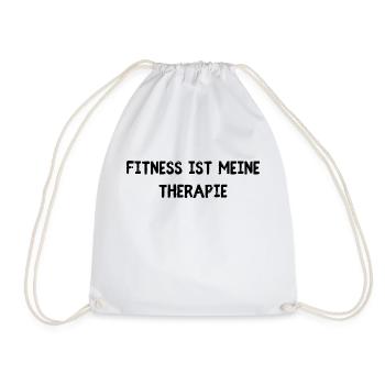 Fitness ist Therapie - Turnbeutel - Weiß - Vorne